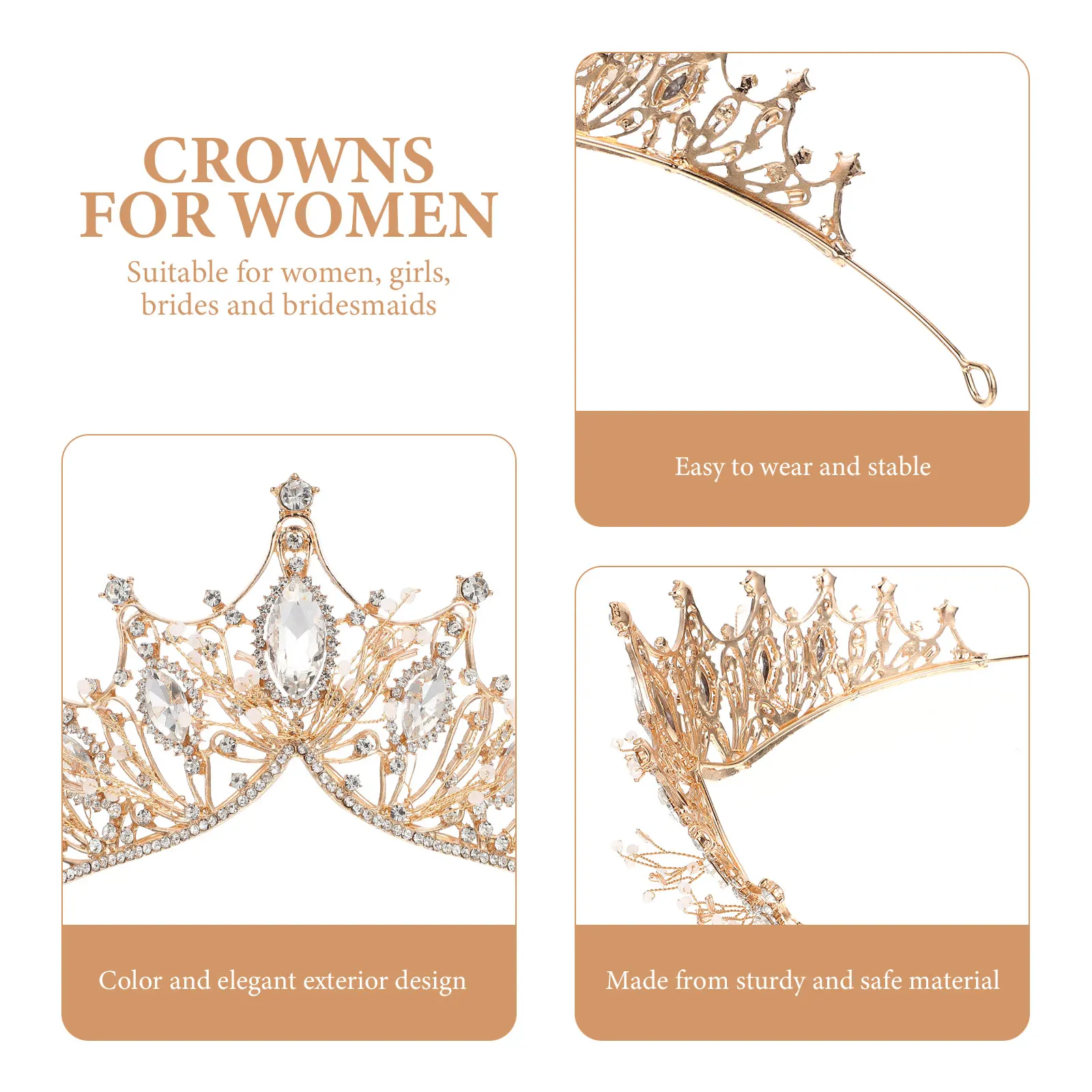 Rhinestone Decoration Crown Hair Accessory Women's Wedding Bride Alloy Accessories Headband 
Rhinestone Decoration Crown Hair Accessory Women's Wedding Bride Alloy Accessories Headband