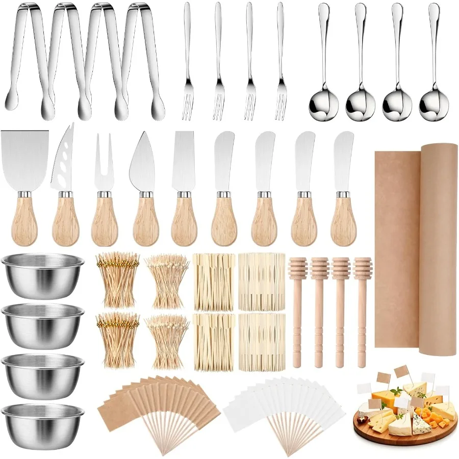 270 шт., набор аксессуаров для досок для мясных изделий с разбрасывателем сыра и масла, нож для мясника, рулон бумаги, сервировочные щипцы, вилки, ложки, Dippi
270 шт., набор аксессуаров для досок для мясных изделий с разбрасывателем сыра и масла, нож для мясника, рулон бумаги, сервировочные щипцы, вилки, ложки, Dippi