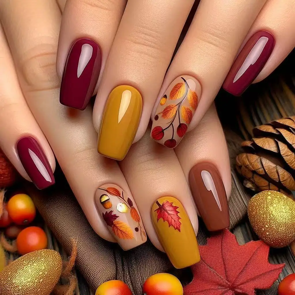 24 Pcs Autumn Nail Art Tips Maple Leaves Decorated Fake Press on Nails Aesthetic False Nails with Design Self-nail Sticky Nails 
24 Pcs Autumn Nail Art Tips Maple Leaves Decorated Fake Press on Nails Aesthetic False Nails with Design Self-nail Sticky Nails