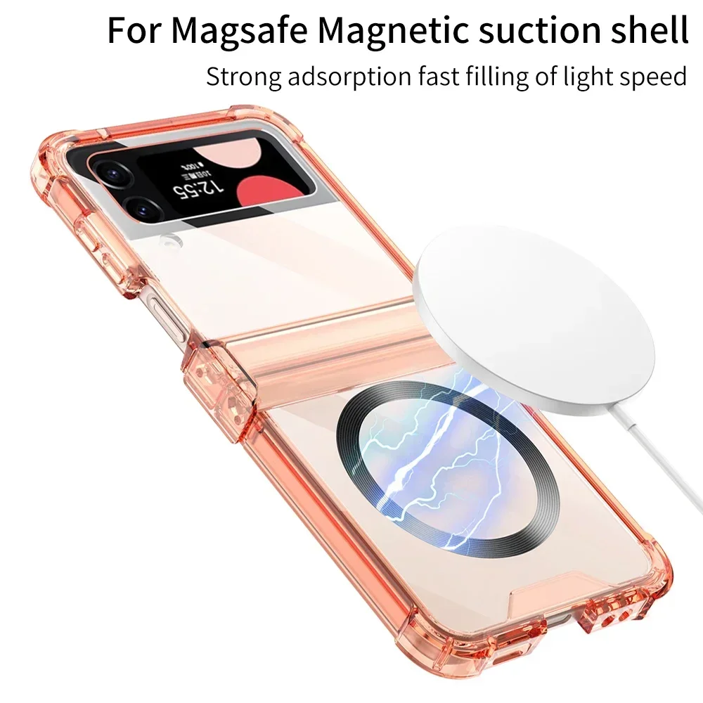 For Samsung Galaxy Z Flip 6 5 4 3 Magsafe Case Magnetic Wireless Charging Transparent Folding Hinge Shockproof Protection Cover
For Samsung Galaxy Z Flip 6 5 4 3 Magsafe Case Magnetic Wireless Charging Transparent Folding Hinge Shockproof Protection Cover