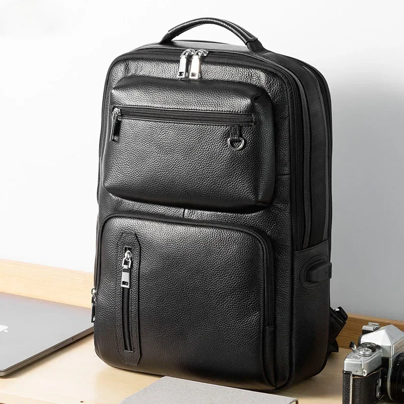 100% Cow Genuine Leather Men Backpacks Real Natural Leather Student Backpack Boy Luxury Brand Large Computer Laptop Bag 16 Inch
100% Cow Genuine Leather Men Backpacks Real Natural Leather Student Backpack Boy Luxury Brand Large Computer Laptop Bag 16 Inch