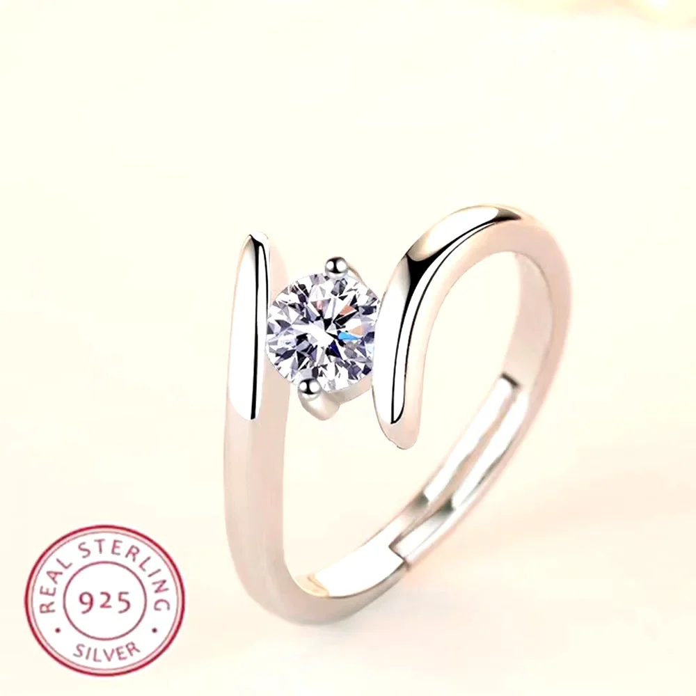 925 Sterling Silver Ring Simple Generous Zircon luxury High Quality For Women Rings Wedding Fine Jewelry Accessories Party Gift
925 Sterling Silver Ring Simple Generous Zircon luxury High Quality For Women Rings Wedding Fine Jewelry Accessories Party Gift