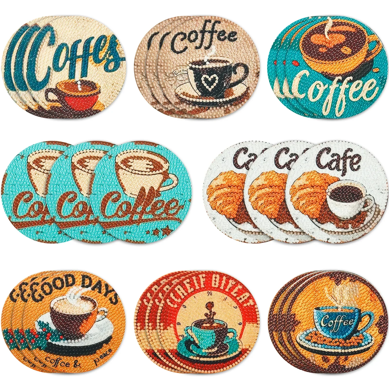 24Pcs Round Coaster Absorbent Coffee Diamond Paint Mat Coffee Pad Anti Slip Stylish Espresso Cup Mats Tableware Placemats
24Pcs Round Coaster Absorbent Coffee Diamond Paint Mat Coffee Pad Anti Slip Stylish Espresso Cup Mats Tableware Placemats