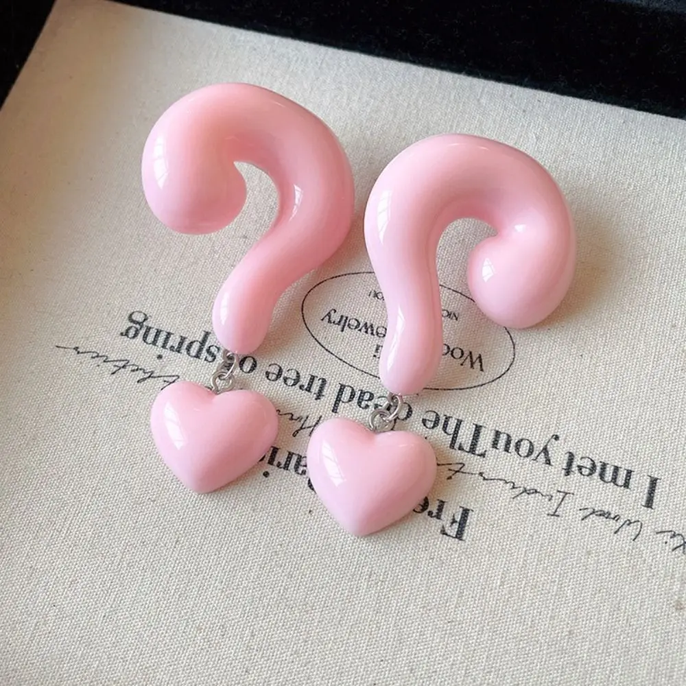 Large Question Mark Exaggerated Drop Earrings Heart-Shaped Creative Valentine's Day Earrings Light Luxury Personality
Large Question Mark Exaggerated Drop Earrings Heart-Shaped Creative Valentine's Day Earrings Light Luxury Personality