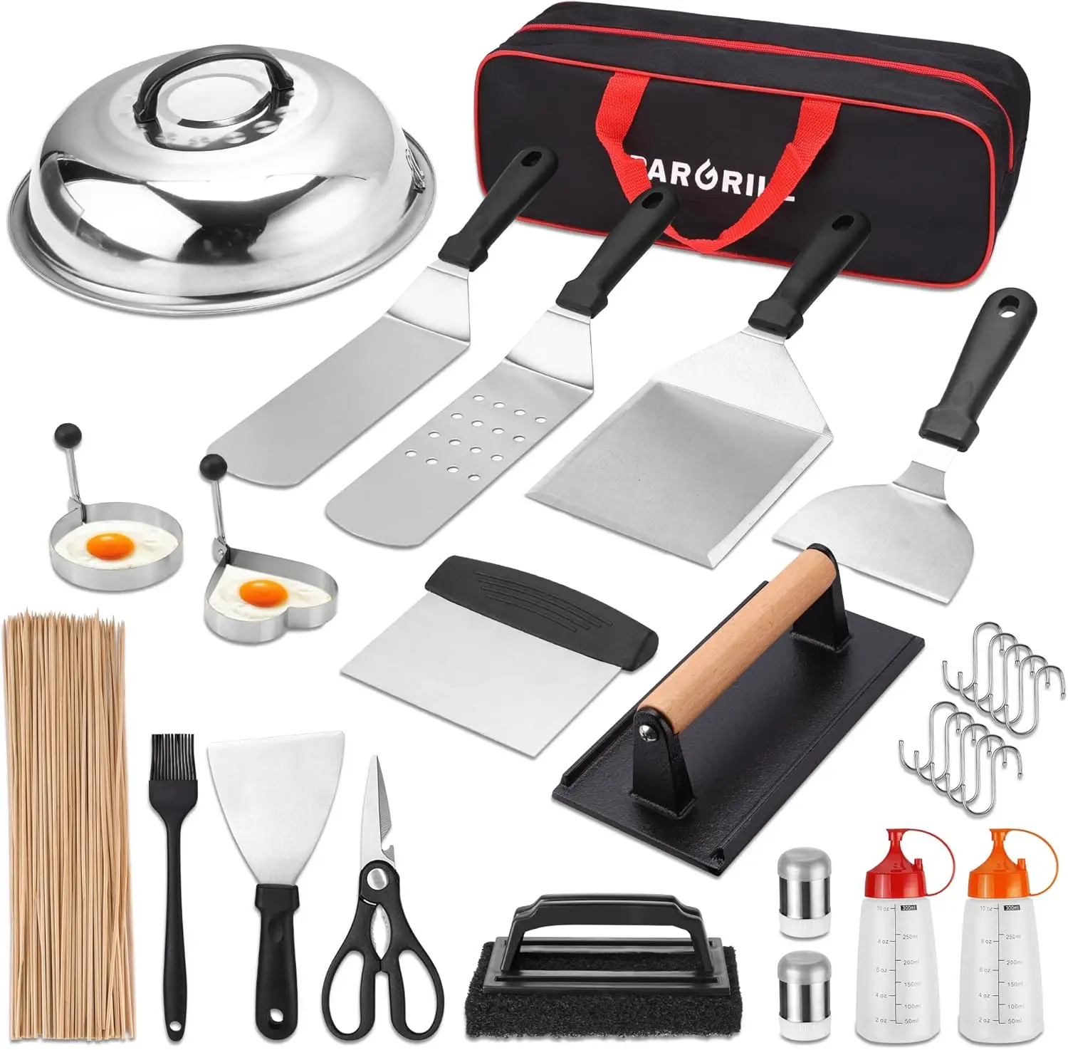 128 PCS Griddle Accessories Kit - Premium Flat Top Grill Accessories Set for Blackstone & , Stainless Steel BBQ Tool U
128 PCS Griddle Accessories Kit - Premium Flat Top Grill Accessories Set for Blackstone & , Stainless Steel BBQ Tool U