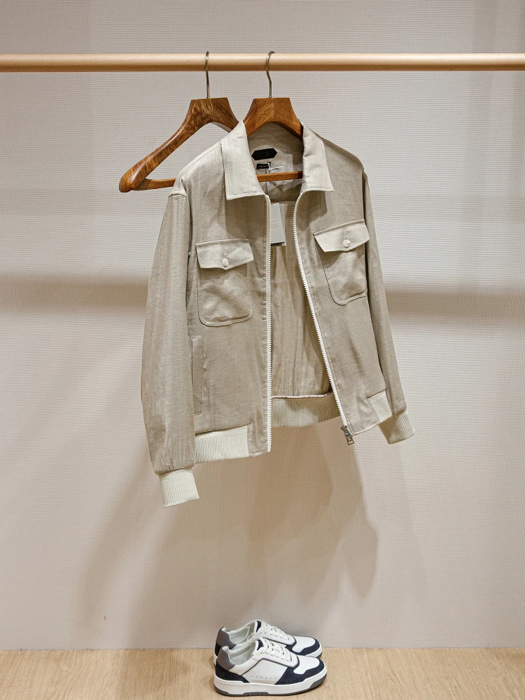TF Edition Linen Blend Casual Collar Jaet Men's Faion Urban Sle Spring Summer Thin Long Sve Youth Outerwear
TF Edition Linen Blend Casual Collar Jaet Men's Faion Urban Sle Spring Summer Thin Long Sve Youth Outerwear
