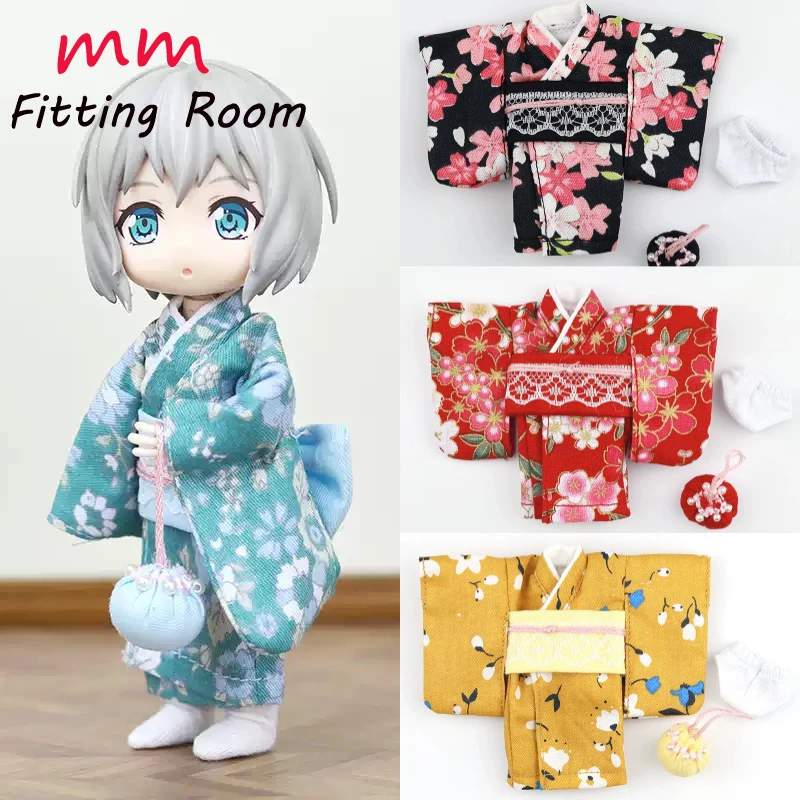 BJD ob11 1/12 Scale female dolls kimono Japanese yukata set
BJD ob11 1/12 Scale female dolls kimono Japanese yukata set