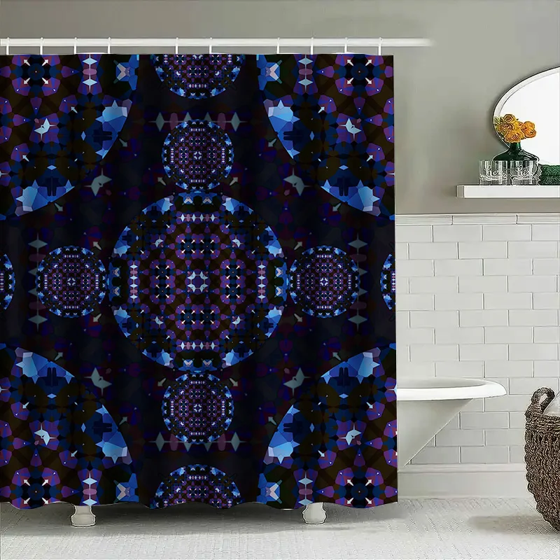Стильная сине-фиолетовая занавеска для душа с геометрическим рисунком, декор для ванной комнаты дома
Стильная сине-фиолетовая занавеска для душа с геометрическим рисунком, декор для ванной комнаты дома