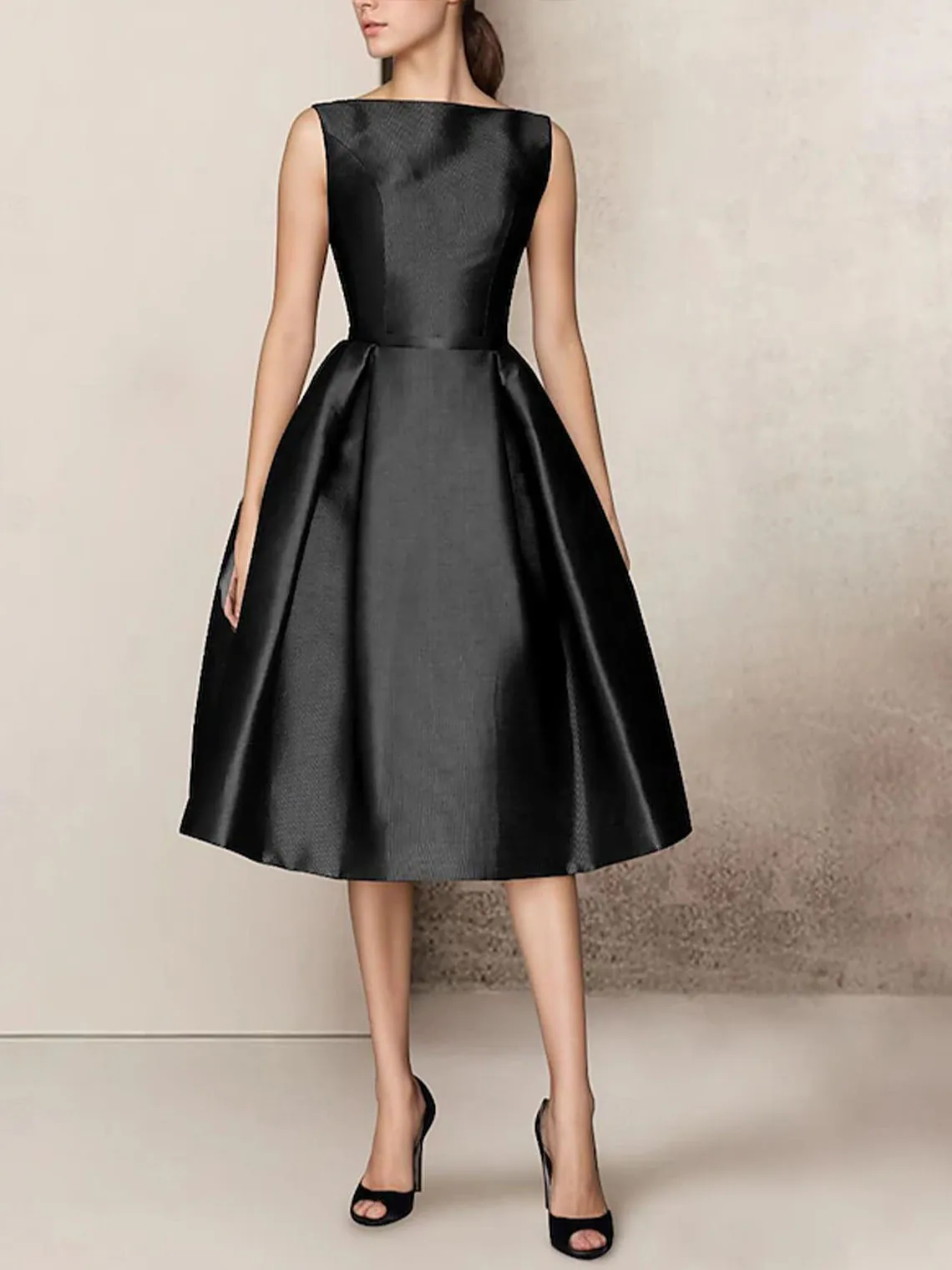 Elegant Sleeveless V Neck Satin A-Line Knee Length Wedding Guest Dress Ruching Party Formal Evening Gown 2025 free customized 
Elegant Sleeveless V Neck Satin A-Line Knee Length Wedding Guest Dress Ruching Party Formal Evening Gown 2025 free customized
