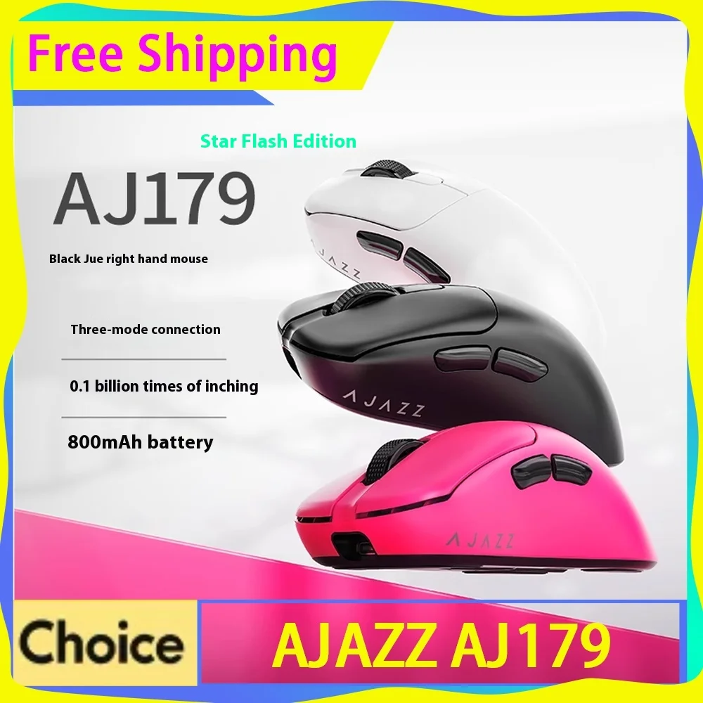 AJAZZ AJ179 NL Wireless Mouse Star Flash Version 3Mode Low Latency Long Battery Life Lightweight Customized Office Gaming Mouse
AJAZZ AJ179 NL Wireless Mouse Star Flash Version 3Mode Low Latency Long Battery Life Lightweight Customized Office Gaming Mouse