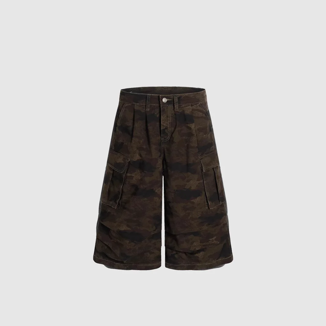 Summer New Retro Distressed Camouflage Wide Leg Multi-Pocket Workwear Shorts Loose Cropped Pants
Summer New Retro Distressed Camouflage Wide Leg Multi-Pocket Workwear Shorts Loose Cropped Pants