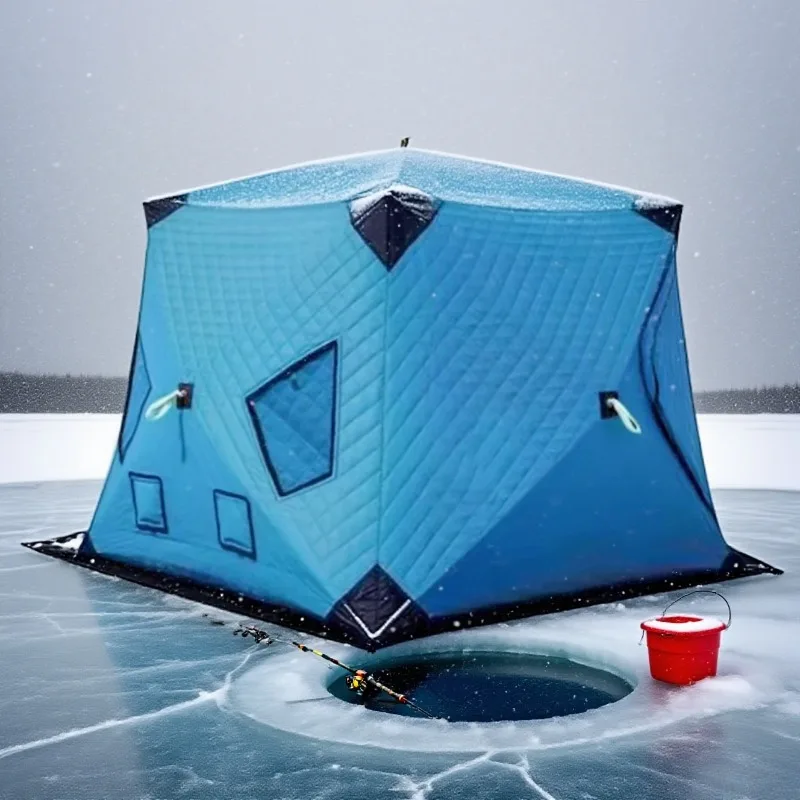 New Outdoor Winter Fishing Camping Cotton Tent, Warm and Thick, Anti Cold and Ice Fishing House, Easy To Carry 2Doors 4windows
New Outdoor Winter Fishing Camping Cotton Tent, Warm and Thick, Anti Cold and Ice Fishing House, Easy To Carry 2Doors 4windows
