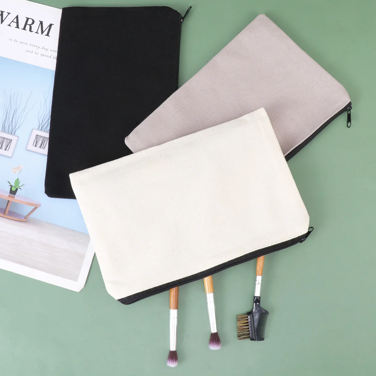 12pcs Zipper Pencil Case Canvas Bags Portable Cosmetics Bag Toiletry Pouch Eco Friendly Durable Storage For Makeup Keys
12pcs Zipper Pencil Case Canvas Bags Portable Cosmetics Bag Toiletry Pouch Eco Friendly Durable Storage For Makeup Keys