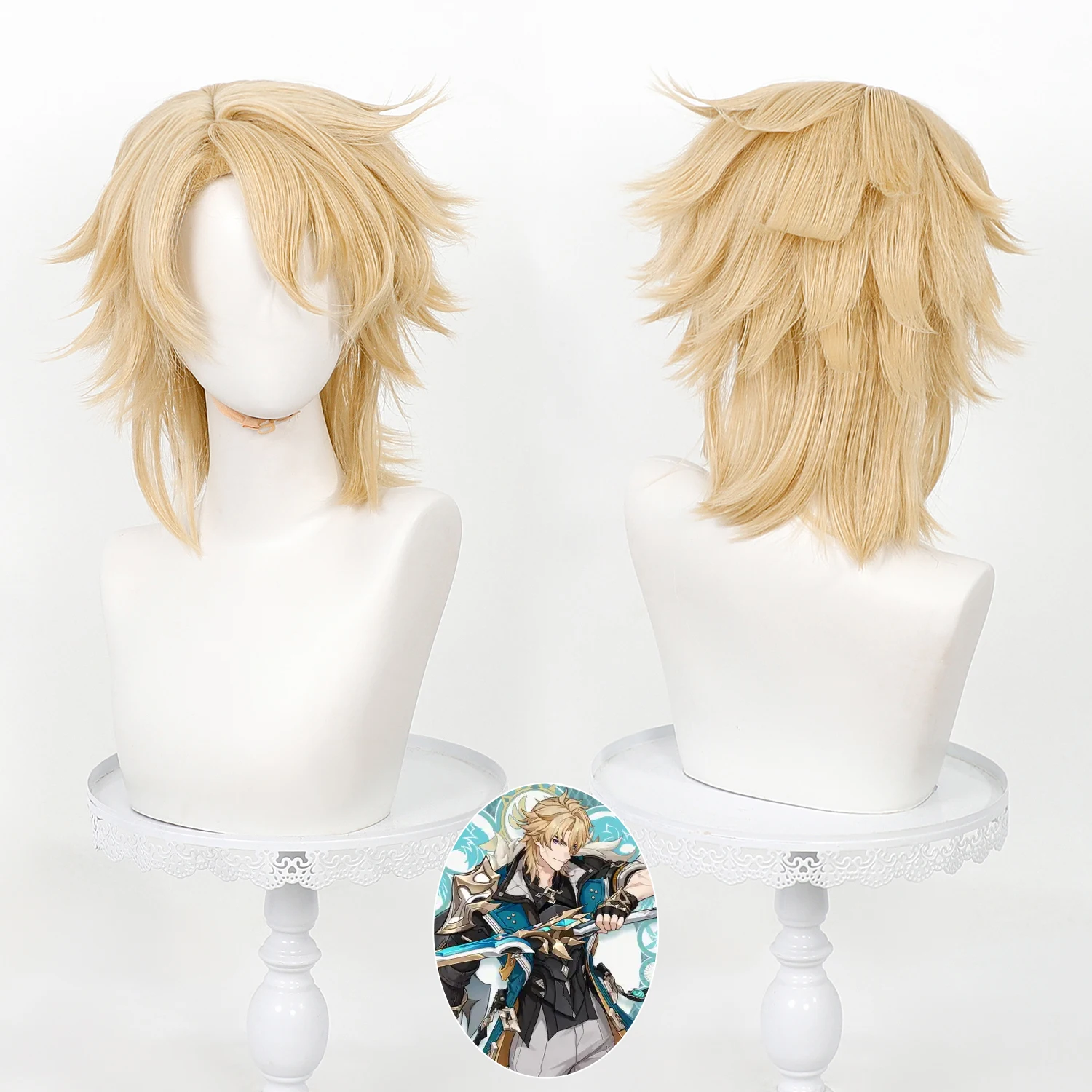 Varka Cos Wig Genshin Impact Blonde Layered Reverse Spiky Short Hair Natural Scalp Top Synthetic Wig For Anime Game Halloween
Varka Cos Wig Genshin Impact Blonde Layered Reverse Spiky Short Hair Natural Scalp Top Synthetic Wig For Anime Game Halloween