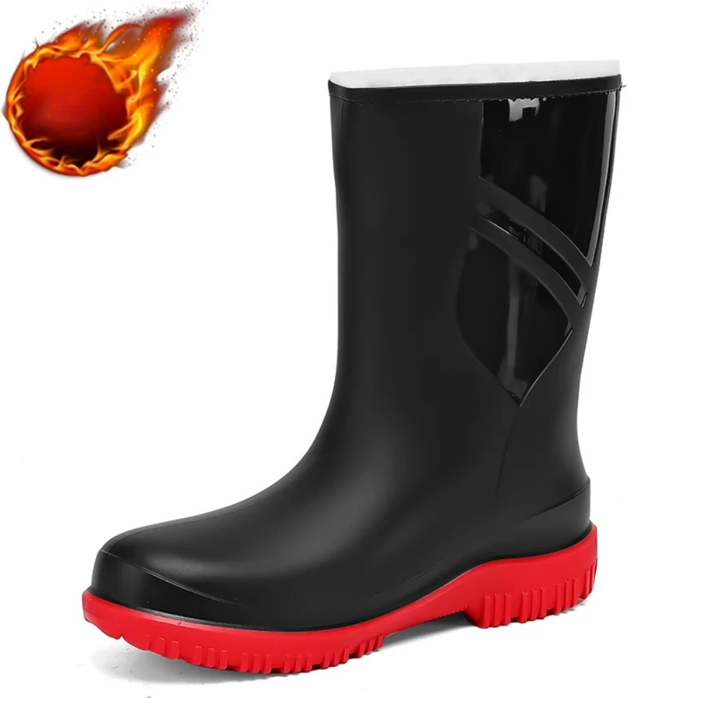 2026Men's mid-calf rain boots, fashionable new outdoor cotton warm winter water shoes, chef's work men's shoes
2026Men's mid-calf rain boots, fashionable new outdoor cotton warm winter water shoes, chef's work men's shoes