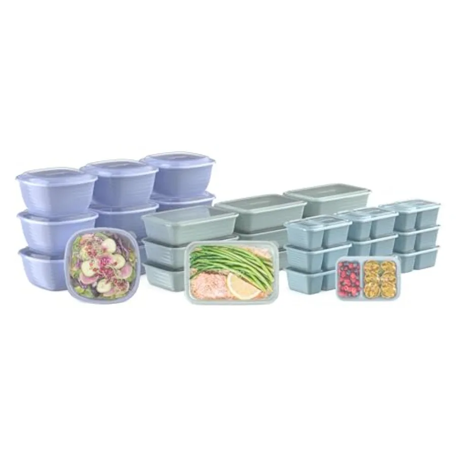 Prep 60-Piece Variety Meal Prep Kit - Reusable PFAS BPA-Free Food Containers 1-Compartment Trays, Prep Bowls, Snack Boxes - Mic
Prep 60-Piece Variety Meal Prep Kit - Reusable PFAS BPA-Free Food Containers 1-Compartment Trays, Prep Bowls, Snack Boxes - Mic