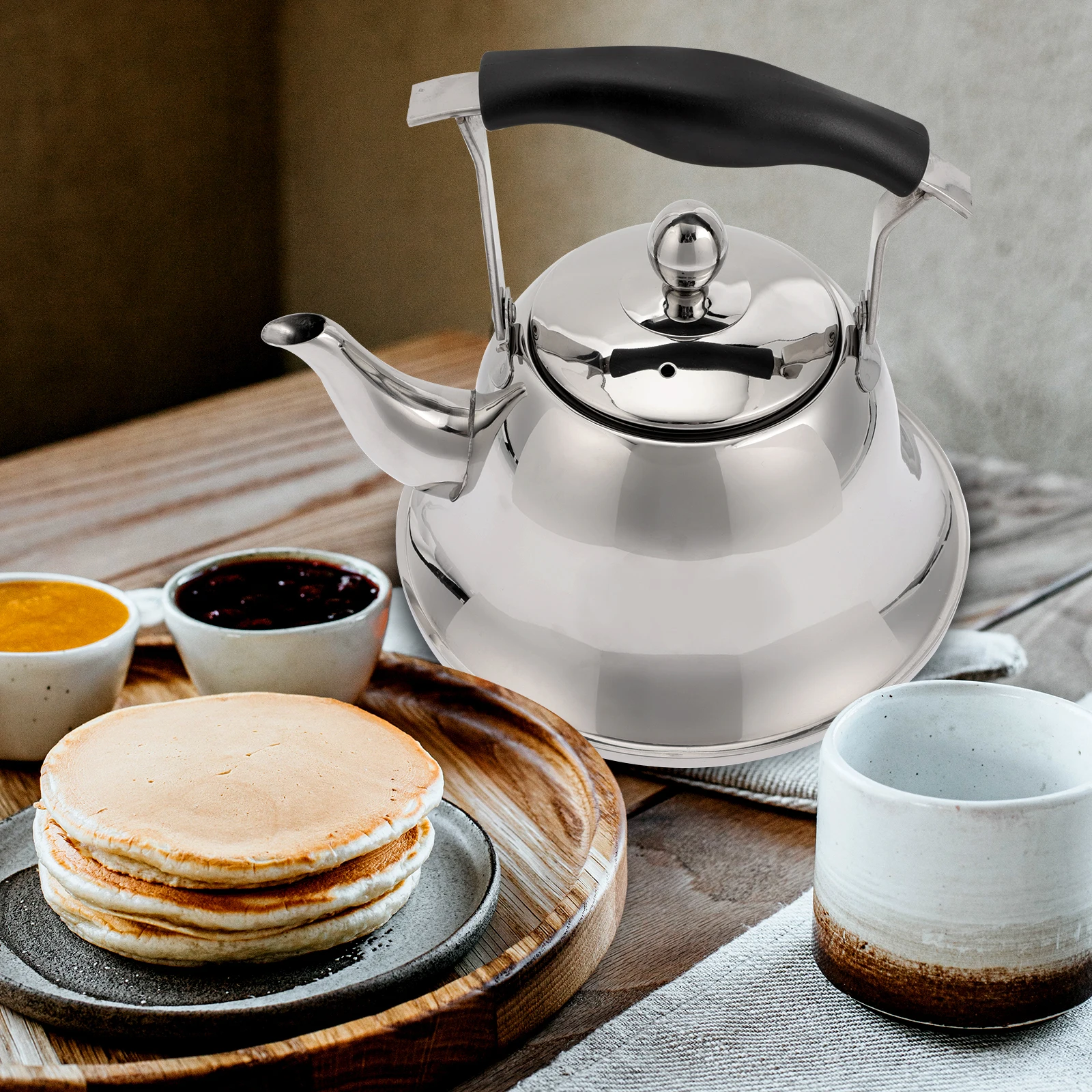 Stainless Steel Water Kettle Silver Pots for Stovetop Gas Electric Kitchen Kettle Suitable Home Styles
Stainless Steel Water Kettle Silver Pots for Stovetop Gas Electric Kitchen Kettle Suitable Home Styles