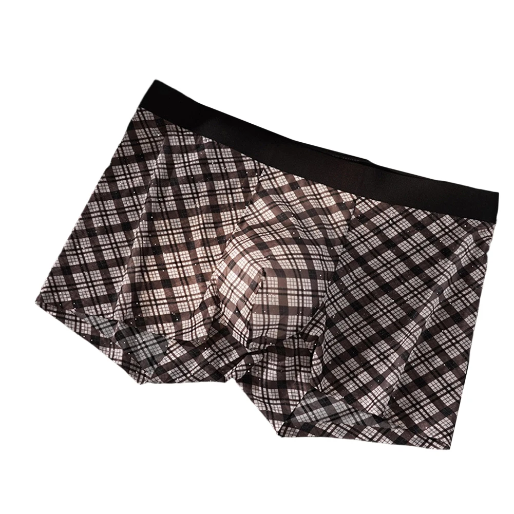 Мужские трусы-боксеры U Convex Pouch из ледяного шелка, летние, прозрачные, легкие, повседневные, в клетку, с принтом
Мужские трусы-боксеры U Convex Pouch из ледяного шелка, летние, прозрачные, легкие, повседневные, в клетку, с принтом