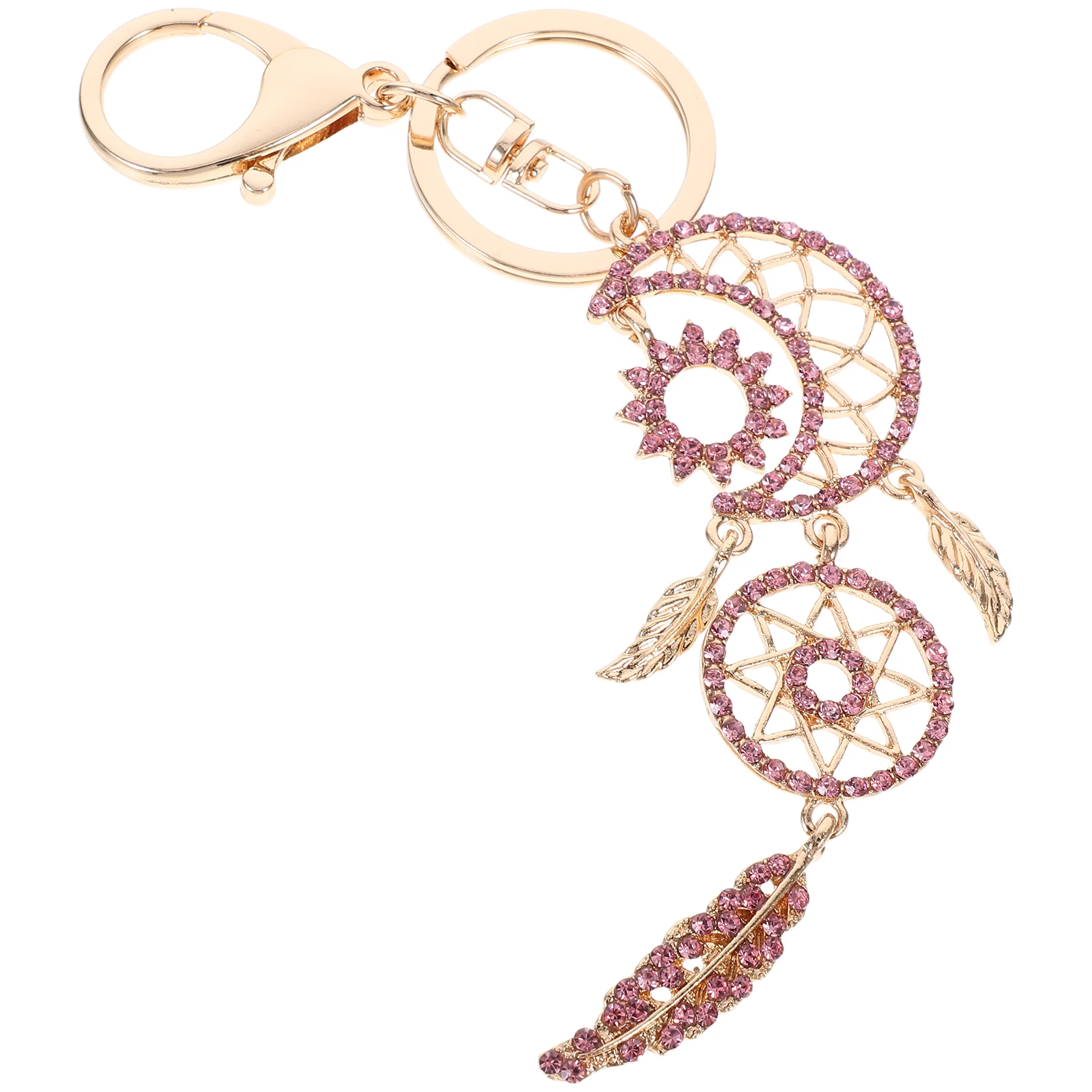 Dream Catcher Keychain Rhinestone Moon Pendant Zinc Alloy Car Key Chain Ring Holder Sparkly Key Fob Elegant Design
Dream Catcher Keychain Rhinestone Moon Pendant Zinc Alloy Car Key Chain Ring Holder Sparkly Key Fob Elegant Design