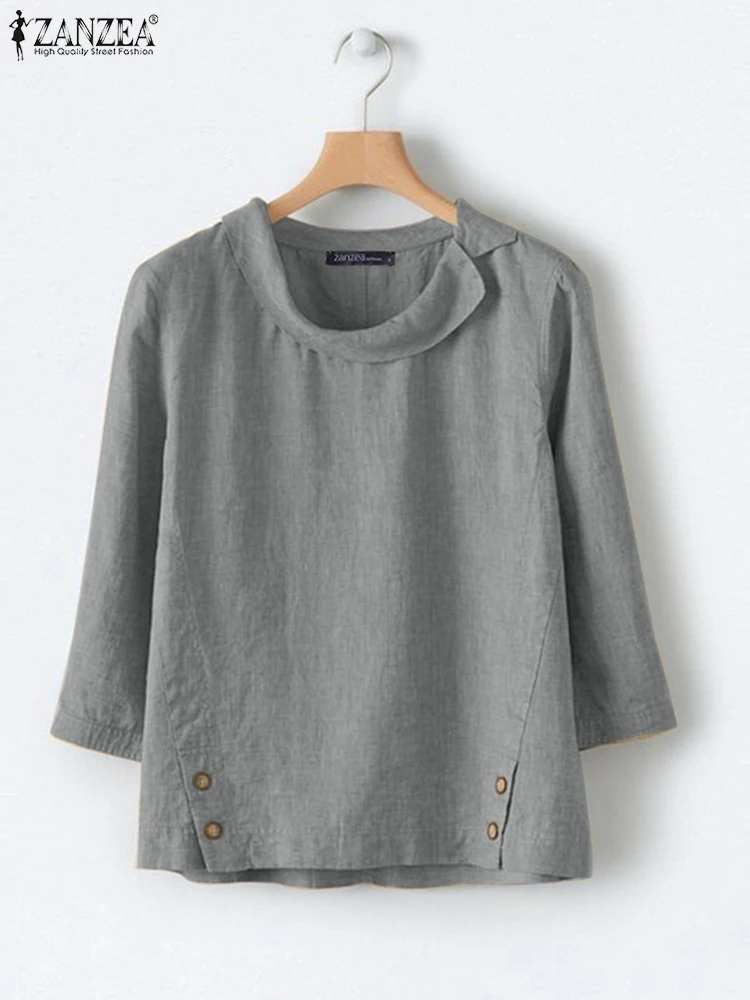 2024 ZANZEA Vintage Shirts Spring Women Cotton Blouse Casual Long Sleeve Solid Loose Tops Femme Work Party Shirt Buttons Blusas
2024 ZANZEA Vintage Shirts Spring Women Cotton Blouse Casual Long Sleeve Solid Loose Tops Femme Work Party Shirt Buttons Blusas