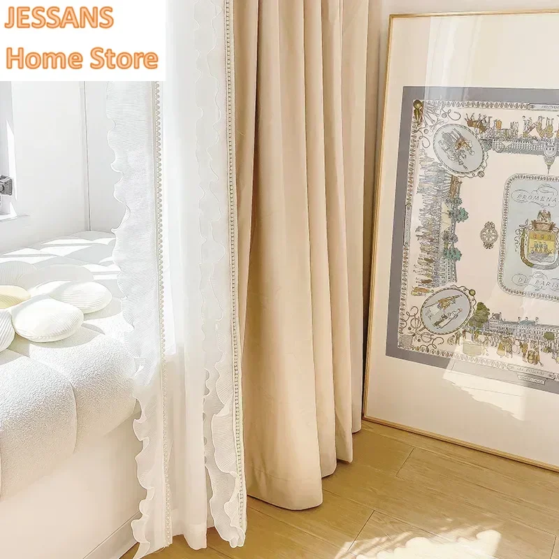 Custom Size French Lace Curtains for Living Room Bedroom Dining Room Australian Milk Tea Color Flannel Blackout 1pc
Custom Size French Lace Curtains for Living Room Bedroom Dining Room Australian Milk Tea Color Flannel Blackout 1pc