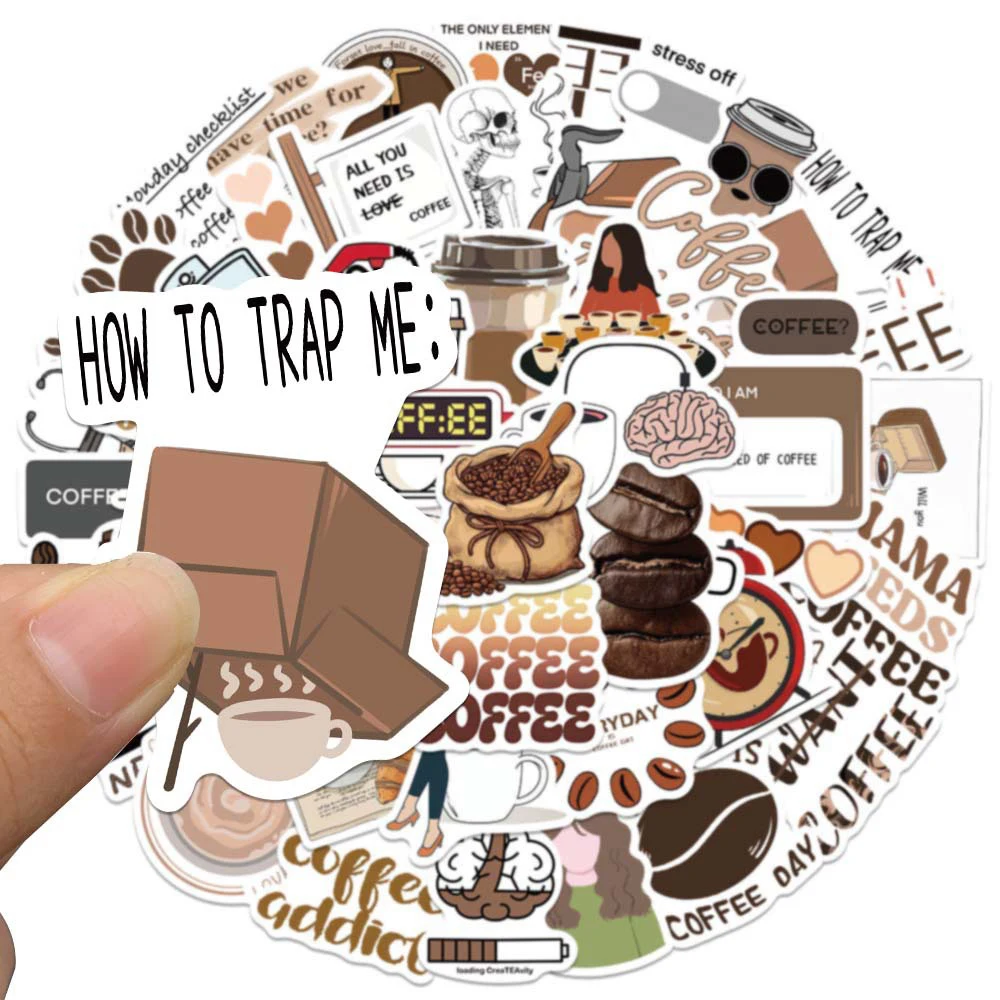 10/30/50pcs Coffee Addict Cartoon Ins Style Stickers Waterproof DIY Fridge Phone Notebook Diary Funny Graffiti Decals Wholesale
10/30/50pcs Coffee Addict Cartoon Ins Style Stickers Waterproof DIY Fridge Phone Notebook Diary Funny Graffiti Decals Wholesale