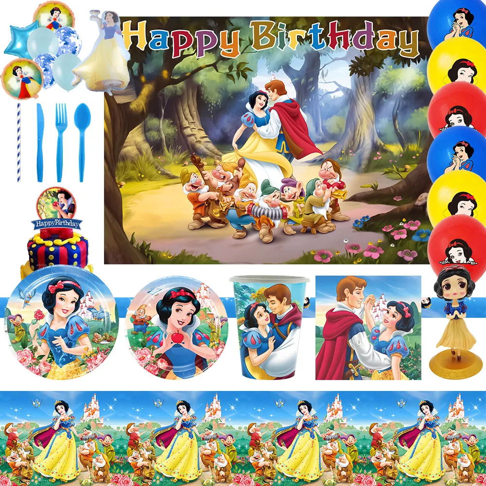 Snow White Princess Theme Birthday Party Room Decoration Supplies Disposable Cutlery Balloon Background Baby Shower Girl Gift
Snow White Princess Theme Birthday Party Room Decoration Supplies Disposable Cutlery Balloon Background Baby Shower Girl Gift