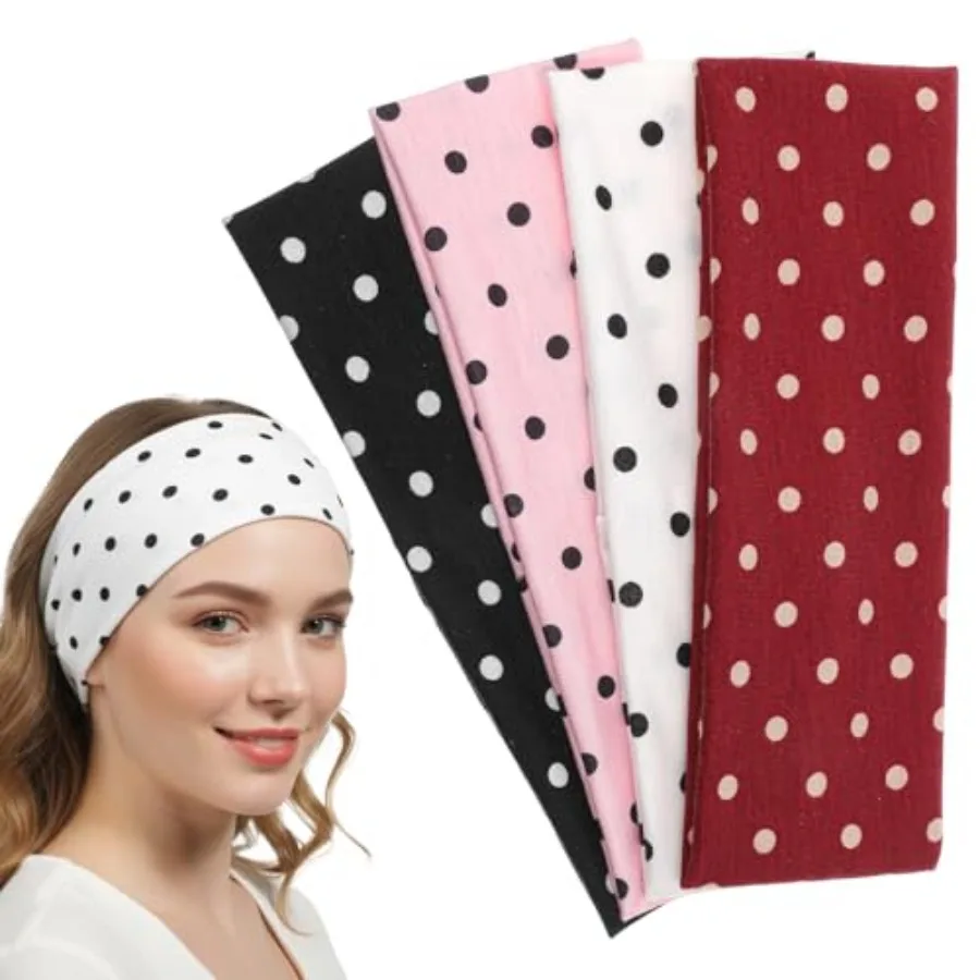 4 Pcs Polka Dot Headbands for Women, Trendy Women Hair Accessories Cute Head Bands Non Slip Soft Fabric Elastic for Women's Hai
4 Pcs Polka Dot Headbands for Women, Trendy Women Hair Accessories Cute Head Bands Non Slip Soft Fabric Elastic for Women's Hai