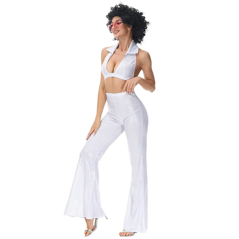 70's Reteo Hippie Ballroom Costume Karaoke Disco 3 Color Sexy Suit Sequin Dress Sexy Female Singer Costume
70's Reteo Hippie Ballroom Costume Karaoke Disco 3 Color Sexy Suit Sequin Dress Sexy Female Singer Costume