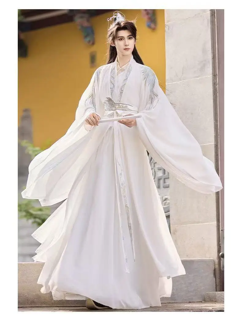 Men's Chinese Hanfu Men Women Sewed Embroidery Cross Collar Long Robe Boys Halloween Christmas Event Cosplay Stage Show Clothing
Men's Chinese Hanfu Men Women Sewed Embroidery Cross Collar Long Robe Boys Halloween Christmas Event Cosplay Stage Show Clothing