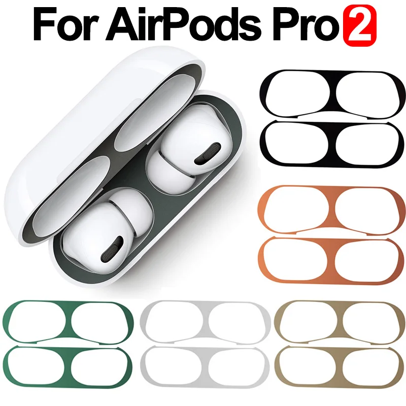 Металлический пылезащитный чехол-наклейка для Apple AirPods Pro 2, пылезащитная пленка для наушников с защитой от царапин, аксессуары для коробки для наушников
Металлический пылезащитный чехол-наклейка для Apple AirPods Pro 2, пылезащитная пленка для наушников с защитой от царапин, аксессуары для коробки для наушников