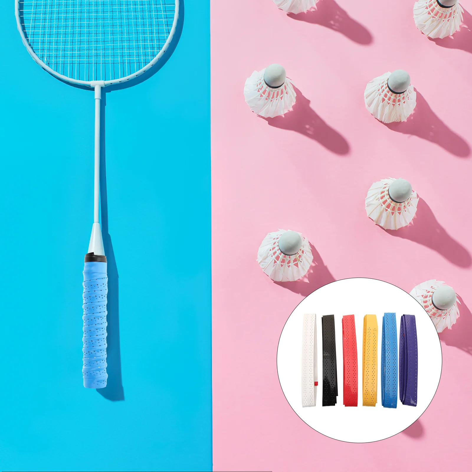 6Pcs Absorbent Tape Thickened Non-Slip Overgrip for Tennis Badminton Racket Lightweight Compact Storage
6Pcs Absorbent Tape Thickened Non-Slip Overgrip for Tennis Badminton Racket Lightweight Compact Storage