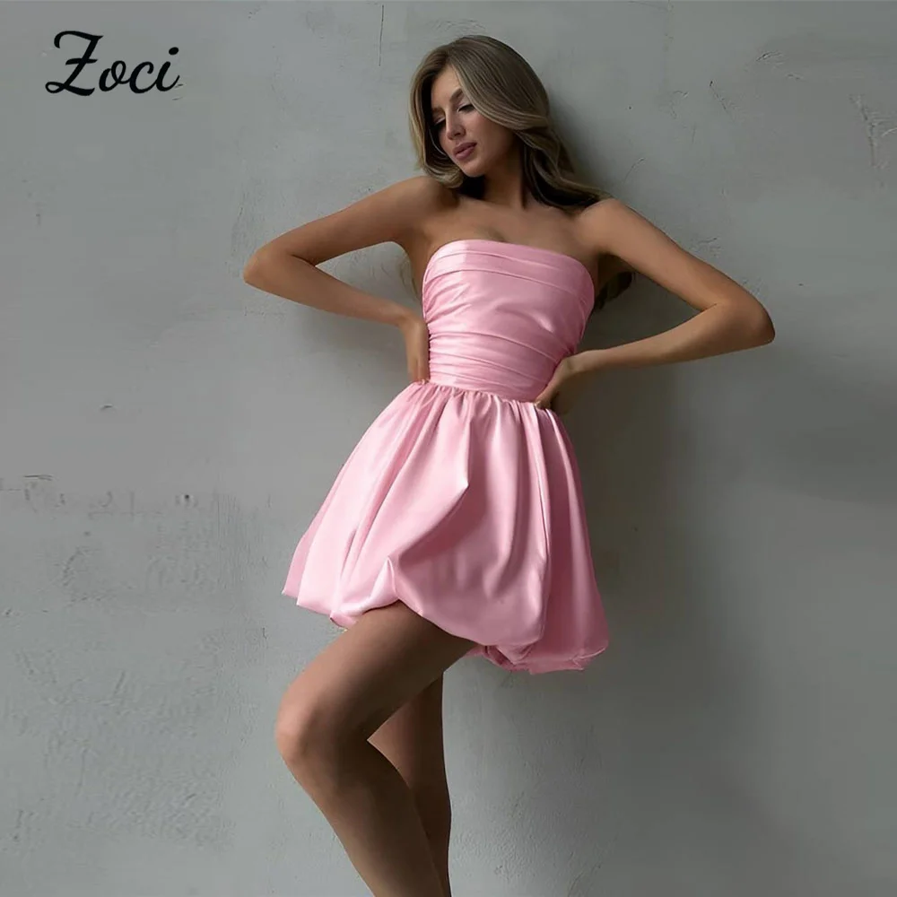 Zoci Chic Короткие платья для выпускного вечера без бретелек Розовое пышное мини-платье трапециевидной формы для выпускного вечера Женские вечерние платья для особых случаев по индивидуальному заказу
Zoci Chic Короткие платья для выпускного вечера без бретелек Розовое пышное мини-платье трапециевидной формы для выпускного вечера Женские вечерние платья для особых случаев по индивидуальному заказу