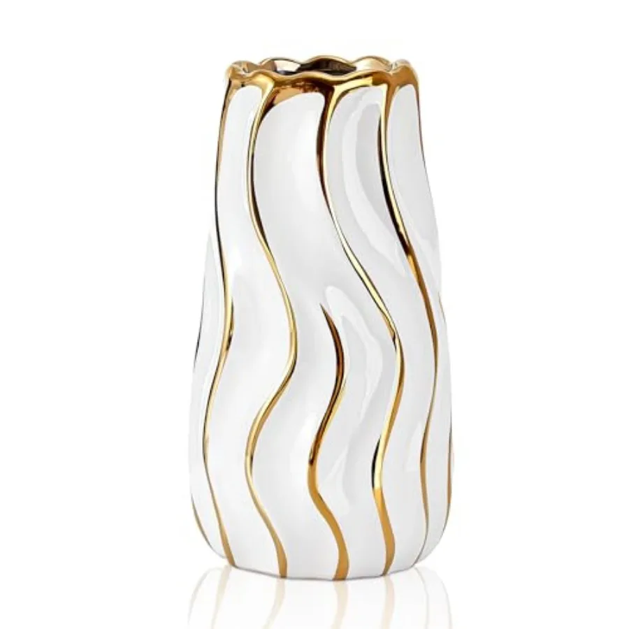 White Ceramic Vase for Home Decor, Decorative Flower Vase, Vertical Stripe Ceramic Vases for Home Décor, Bedroom, Office, Livin
White Ceramic Vase for Home Decor, Decorative Flower Vase, Vertical Stripe Ceramic Vases for Home Décor, Bedroom, Office, Livin