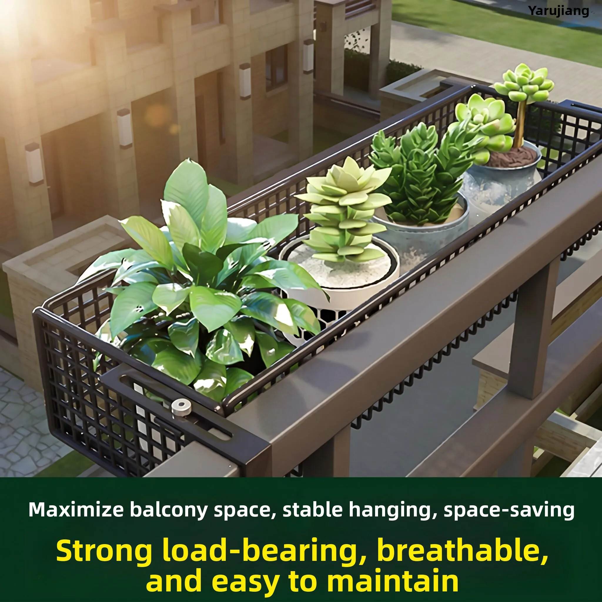 Strong Bearing Outdoor Balcony Hanging Plant Pot Holder No Drilling Required Metal Material for Orchid And Green Ivy
Strong Bearing Outdoor Balcony Hanging Plant Pot Holder No Drilling Required Metal Material for Orchid And Green Ivy