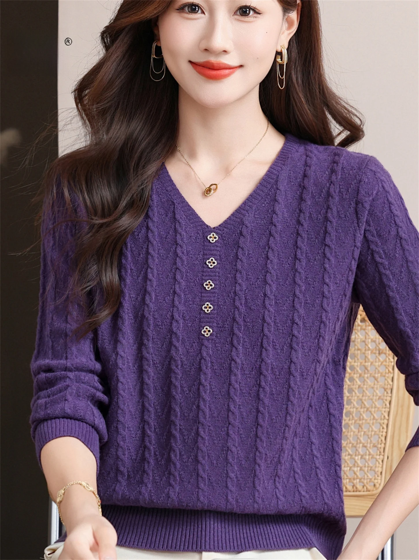 Faionable V-Ne трикотаж, тонкий свободный топ для молодых мам, женщин среднего возраста, весна-осень, новая дышащая повседневная одежда
Faionable V-Ne трикотаж, тонкий свободный топ для молодых мам, женщин среднего возраста, весна-осень, новая дышащая повседневная одежда