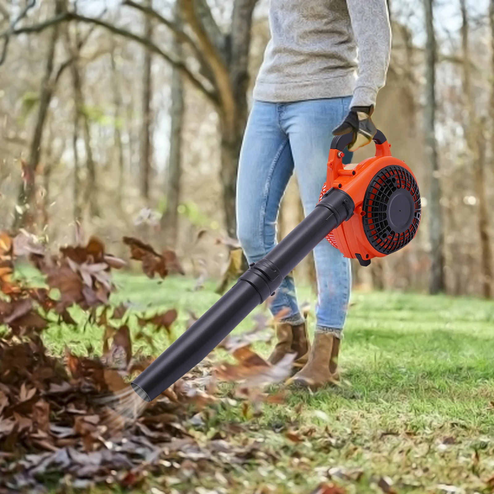 25.4CC 2-Stroke Leaf Blowers Commercial Gas Powered Handheld Lawn Blower Heavy Duty Yard Cleaning Machine with Nozzle Extension
25.4CC 2-Stroke Leaf Blowers Commercial Gas Powered Handheld Lawn Blower Heavy Duty Yard Cleaning Machine with Nozzle Extension