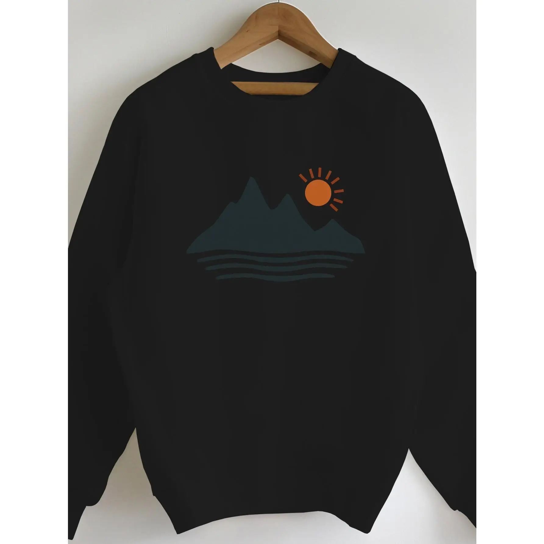 Women's Mountain Sun Sweatshirt Minimalist Graphic Pullover Retro Jumper Outdoors Nature Lover Gift Top
Women's Mountain Sun Sweatshirt Minimalist Graphic Pullover Retro Jumper Outdoors Nature Lover Gift Top