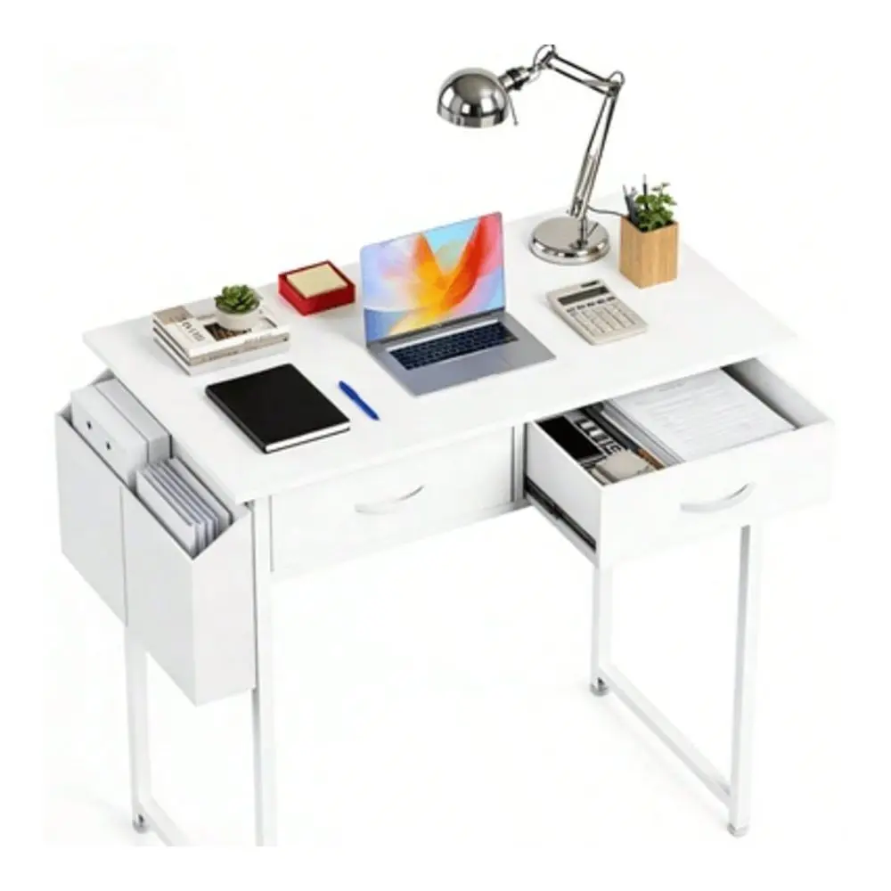 Desk With Drawers Small Computer Desk Home Office Desk Study Writing Desk Desk With Storage Small Space Desk Office Desk With D