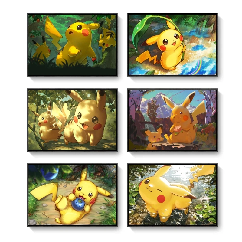 Anime Pokemon Pikachu Squirtle Charizard Poster HD Canvas Painting Home Poster Children's Bedroom Decor Modern Home Decoration
Anime Pokemon Pikachu Squirtle Charizard Poster HD Canvas Painting Home Poster Children's Bedroom Decor Modern Home Decoration