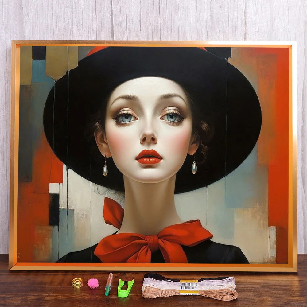 Portrait Women Pre-Printed Cross Stitch Kit DIY Embroidery DMC Threads Craft Handmade Hobby Sewing Wholesale Stamped Promotions
Portrait Women Pre-Printed Cross Stitch Kit DIY Embroidery DMC Threads Craft Handmade Hobby Sewing Wholesale Stamped Promotions
