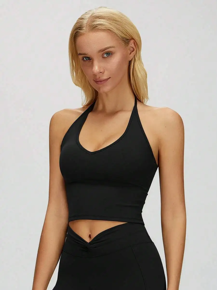 High Elastic Padded Sports Bra For Women Breathable Skin Friendly Shockproof Comfort Gym Yoga Training Black
High Elastic Padded Sports Bra For Women Breathable Skin Friendly Shockproof Comfort Gym Yoga Training Black