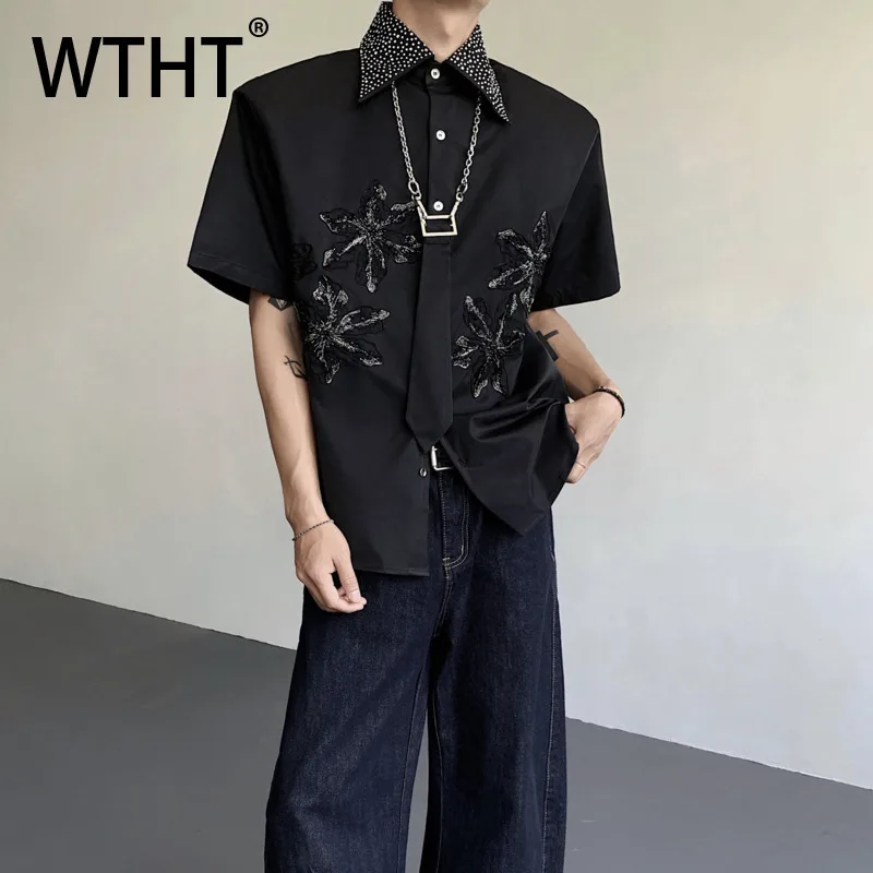 WTHT Trendy New Men's Heavy Industry Embroidery Diamonds Shirt 2025 Summer Fashion Lapel Long Sleeves Blouse Male 2A0838
WTHT Trendy New Men's Heavy Industry Embroidery Diamonds Shirt 2025 Summer Fashion Lapel Long Sleeves Blouse Male 2A0838