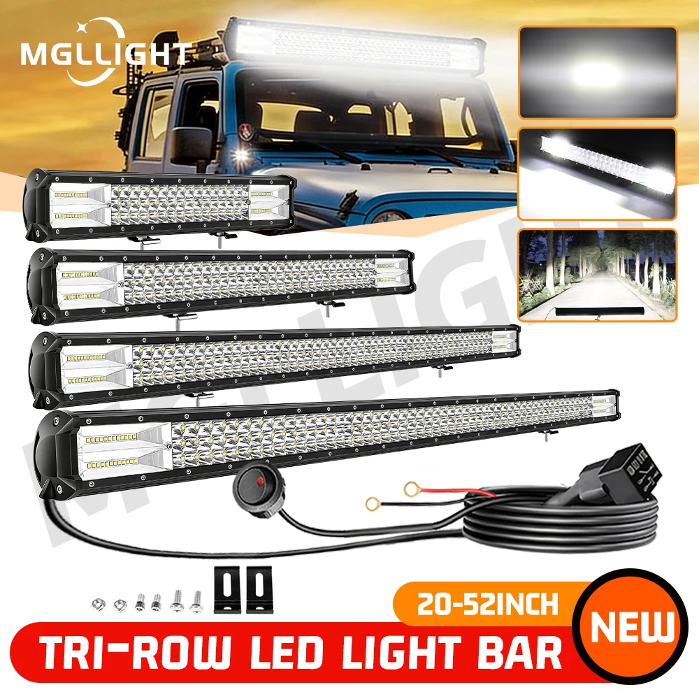 HL 20-52inch Tri-Row 7D LED Light Bar off-road use Led Bar Combo Beam Led Work Light Bar for Truck SUV UTV ATV 4x4 4WD 12V 24V
HL 20-52inch Tri-Row 7D LED Light Bar off-road use Led Bar Combo Beam Led Work Light Bar for Truck SUV UTV ATV 4x4 4WD 12V 24V