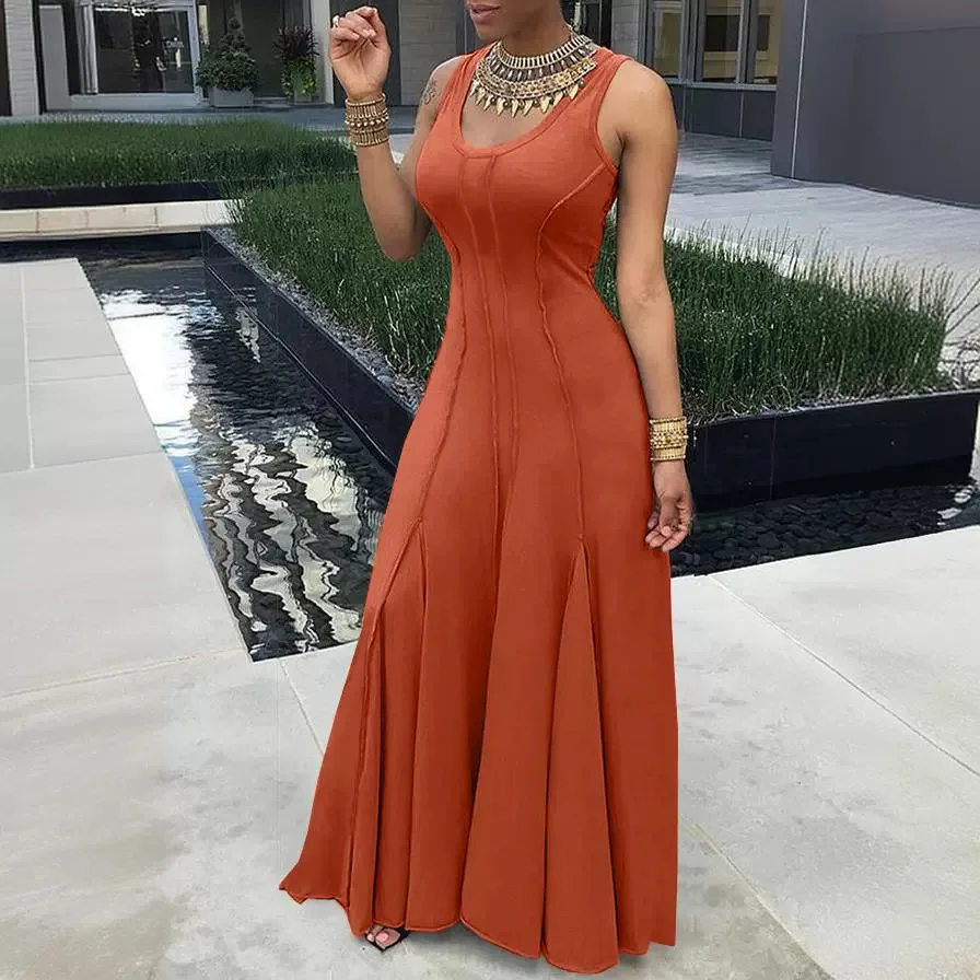 Elegant Women's Strap Maxi Dress Sleeveless A-line Slim Solid Clothing Summer Chic Lady Long Vintage Dresses New Arrivals
Elegant Women's Strap Maxi Dress Sleeveless A-line Slim Solid Clothing Summer Chic Lady Long Vintage Dresses New Arrivals