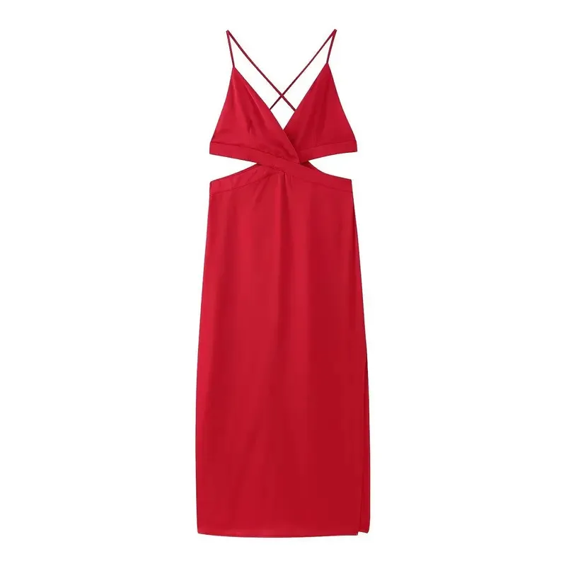 Red Backless Maxi Dress for Women Sexy Chic Solid Satin Side Hole Suspender Dress Summer Festival Date Party New Fashion
Red Backless Maxi Dress for Women Sexy Chic Solid Satin Side Hole Suspender Dress Summer Festival Date Party New Fashion