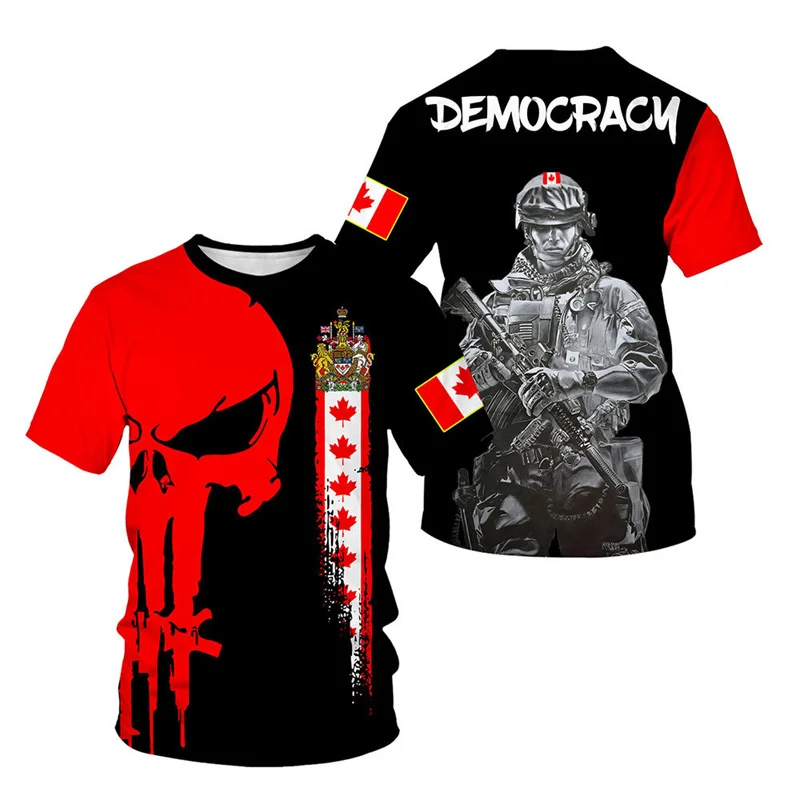 Canada Flag Emblem Graphic T Shirt for Men Clothing UK Skull Camouflage T-shirt 3D Print Russia USA US Combat Tops Tee Shirts
Canada Flag Emblem Graphic T Shirt for Men Clothing UK Skull Camouflage T-shirt 3D Print Russia USA US Combat Tops Tee Shirts