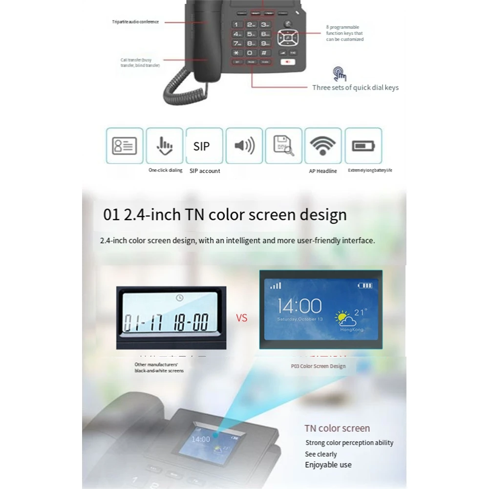 Sip Ip Network Phone 4G Full Network Voip Dual Mode Wireless Fixed Line Wifi Landline Enterprise Office-ABIU
Sip Ip Network Phone 4G Full Network Voip Dual Mode Wireless Fixed Line Wifi Landline Enterprise Office-ABIU