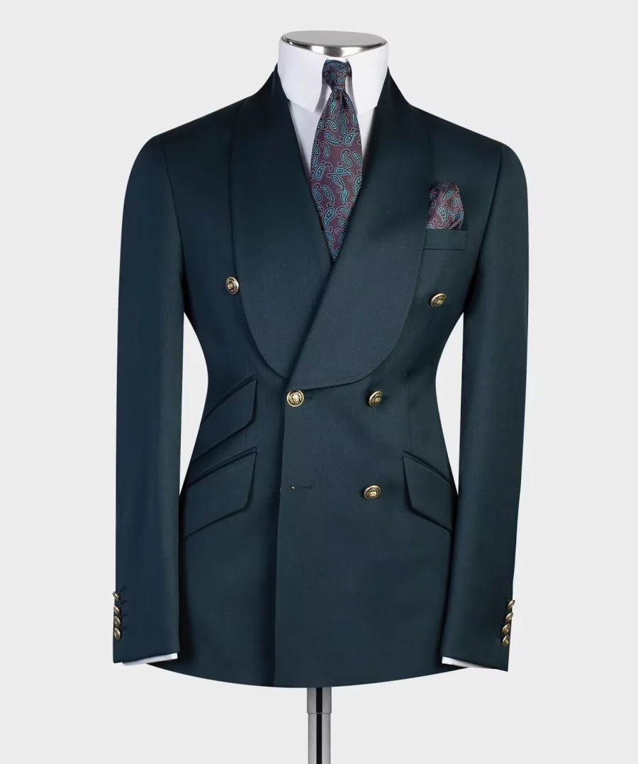 Double Breasted Suit for Man 2pcs Blazer Pants Formal Party Groom Tuxedo Customized Costume Adult
Double Breasted Suit for Man 2pcs Blazer Pants Formal Party Groom Tuxedo Customized Costume Adult