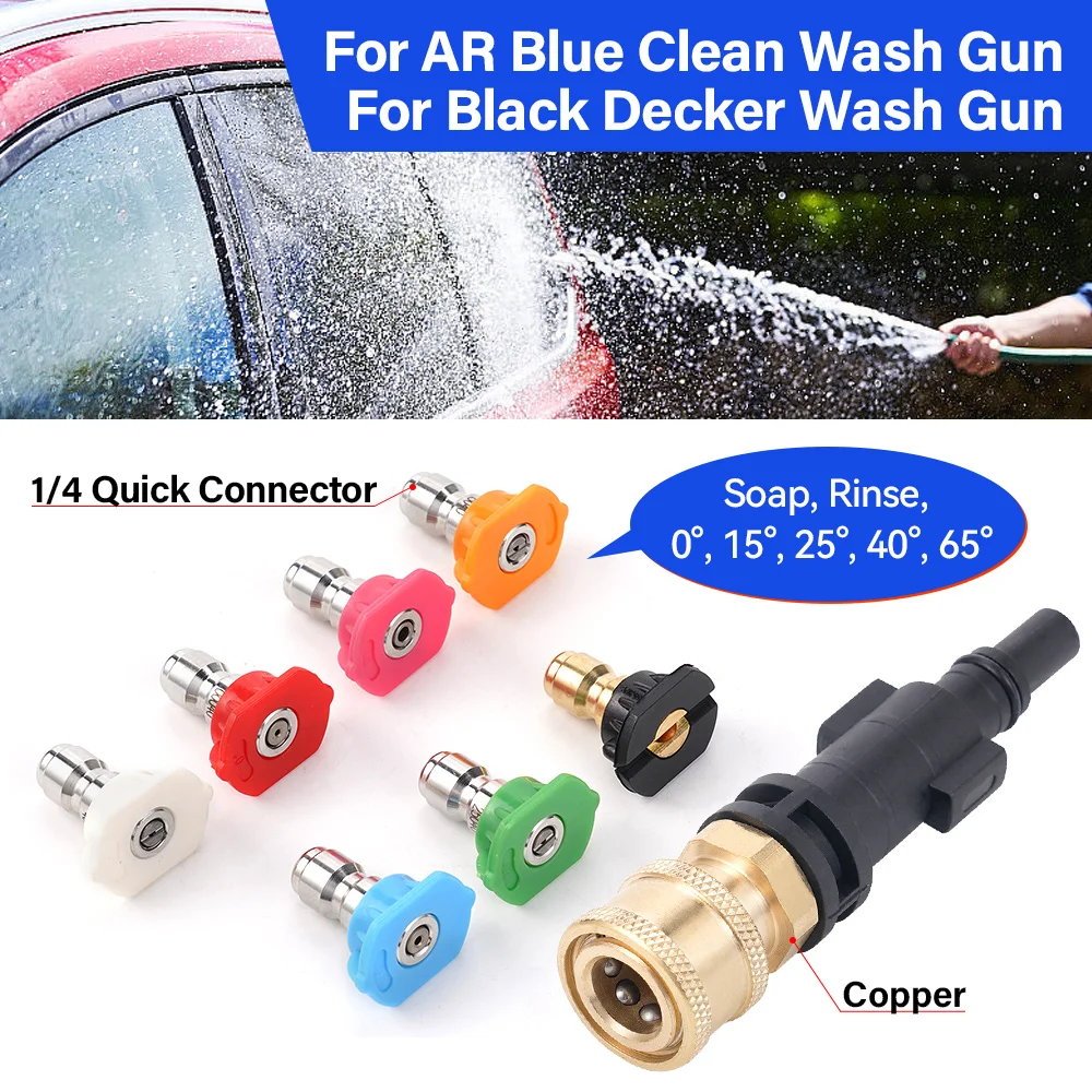 1/6/8Pcs 1/4" Quick Connector Adapter For High Pressure Washer For AR Blue/ Bosch/ Black&Decker/ Interskol/ Greenworks Car Wash
1/6/8Pcs 1/4" Quick Connector Adapter For High Pressure Washer For AR Blue/ Bosch/ Black&Decker/ Interskol/ Greenworks Car Wash